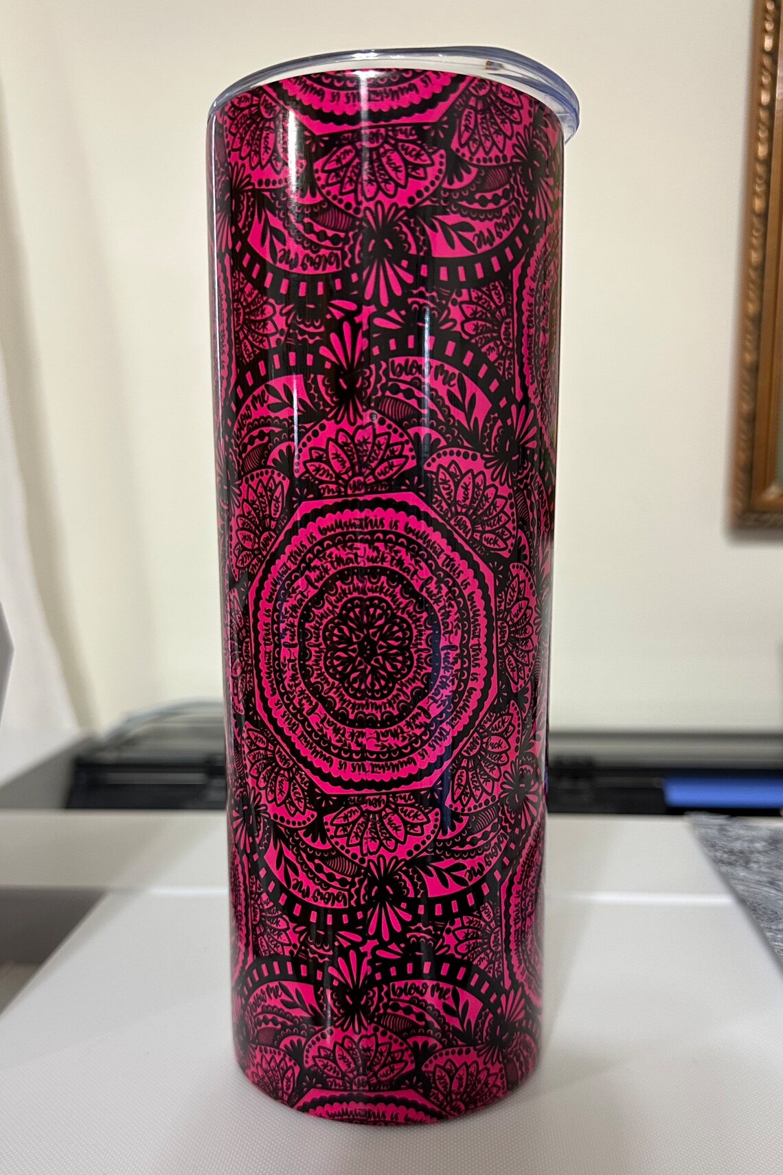 Hidden Curse word Mandala tumbler