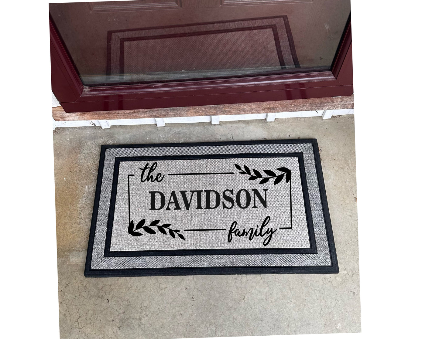 Family Name Doormat , welcome front doormat, Family Monogram,  Family name doormat, welcome mat, Rubber Family doormat,